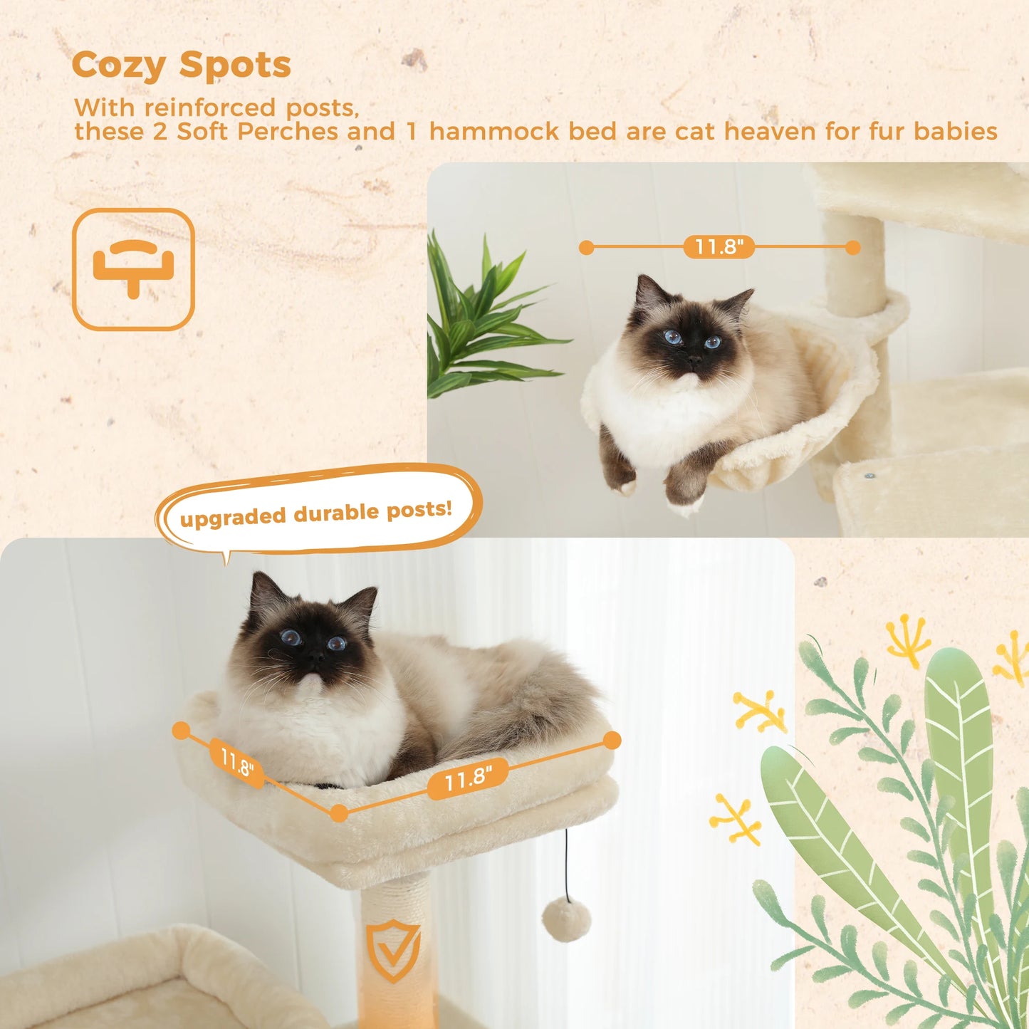 Multi-Level Cat Tree with Large and Comfortable Condo
