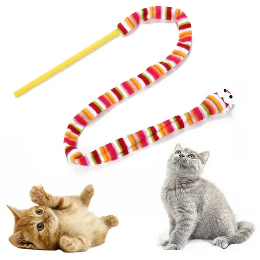 Creative Rainbow Snake Kitten Interactive Toy