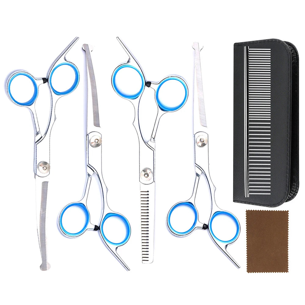 Professional 4CR Stainless Steel 7Pcs/set Scissors for Dog Grooming