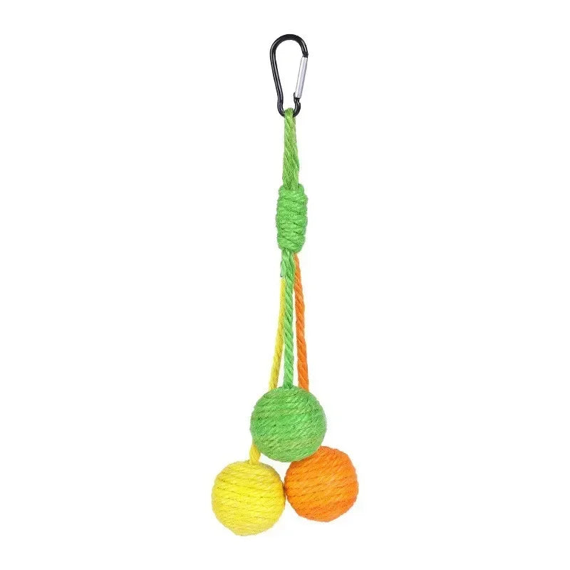 Cat Hanging Sisal Ball, Relieve Boredom, Chewing Scratching Toy