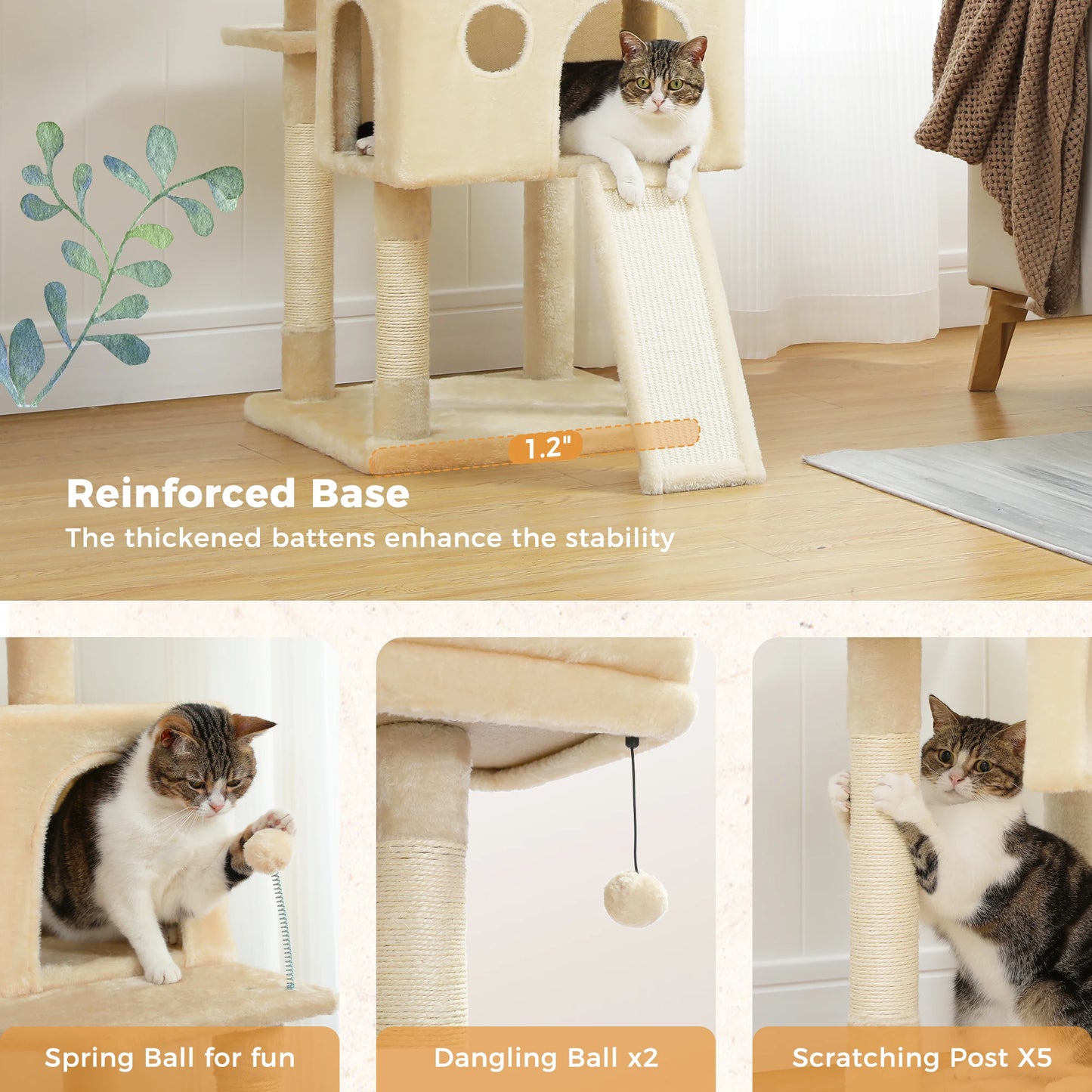 Multi-Level Cat Tree with Large and Comfortable Condo