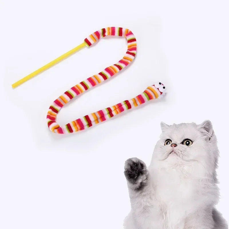 Creative Rainbow Snake Kitten Interactive Toy