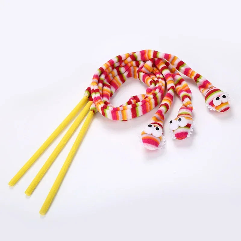 Creative Rainbow Snake Kitten Interactive Toy