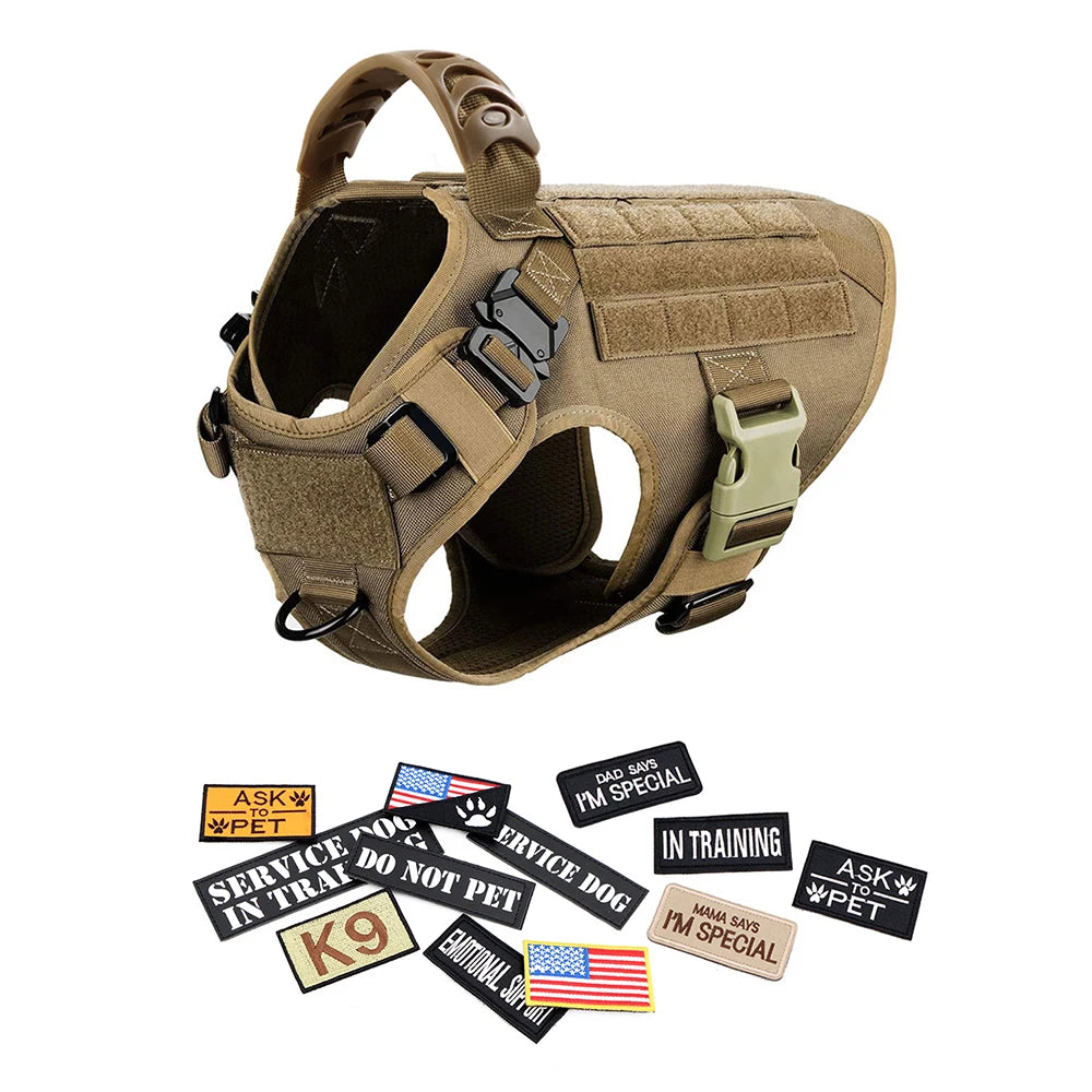 Military Large Dog ,Harness, Collar, Leash, Bags,