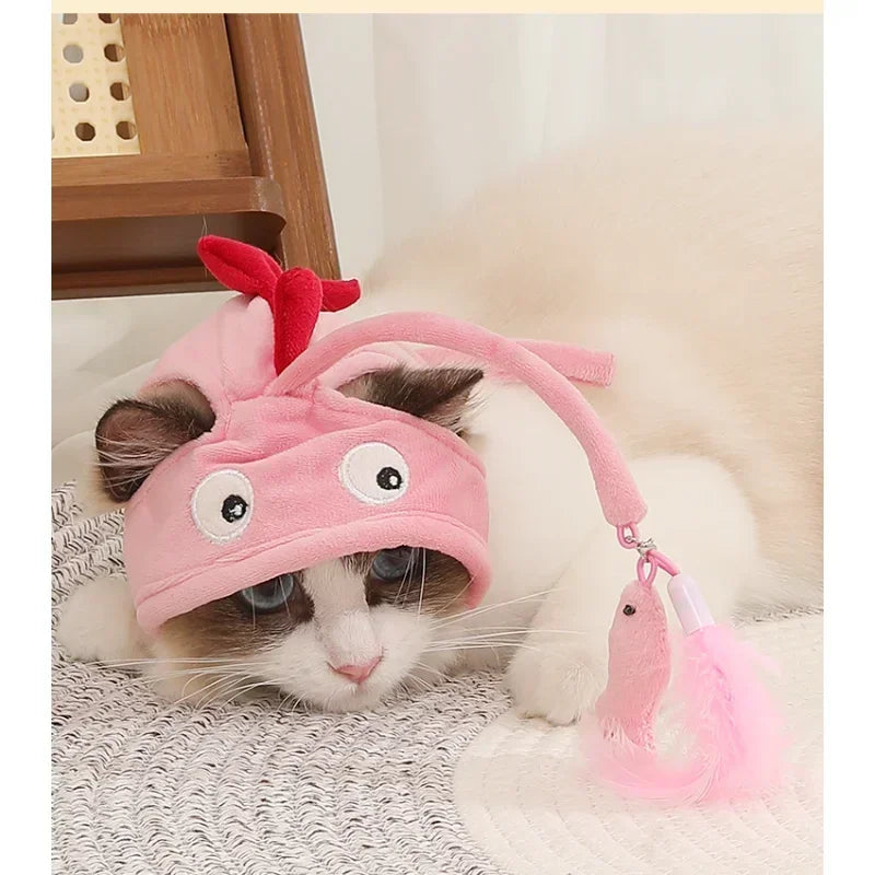 Kitten Fishing Headdress Hat
