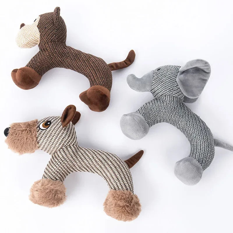 Dog Squeaky Toys Pet Chew Toy, Cute Animal Shape for Puppy, Small Medium Dog