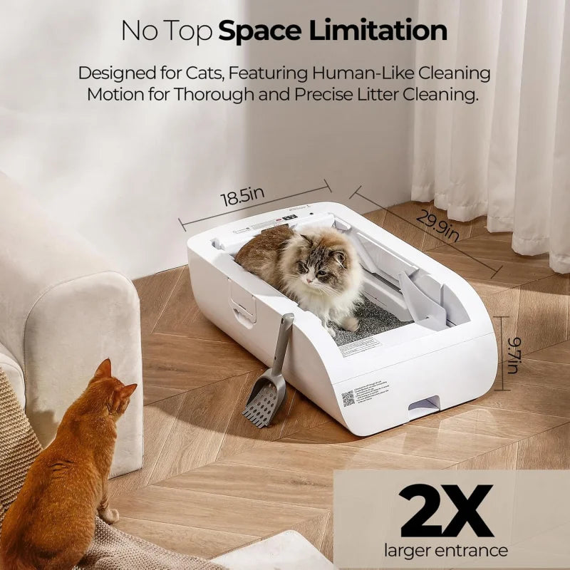 Automatic Self Cleaning Cat Litter Box Smart APP Control  with Free Accessories Kit